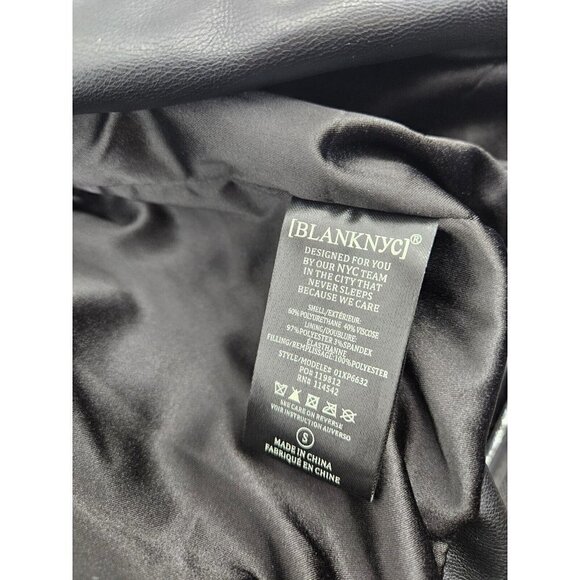 New BlankNYC Under the Radar Vest Womens S Black Vegan Leather Quilted Blank NYC - Picture 10 of 10